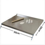 แผ่นขนมปังสแตนเลส316แผ่นกันลื่นหนาแผงหมุนบอร์ดนวดแป้งเครื่องมือทำครัวเขียงรองหั่นตัด (พับด้านเดียว)