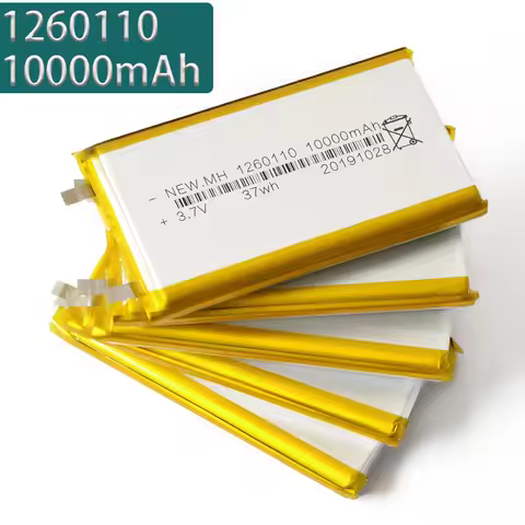 100% real capacity 10000mAh 1260110 3.7V polymer lithium battery/lithium ion battery for Power Bank,