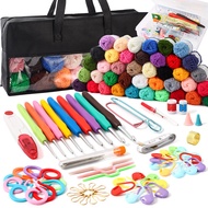 Yarn Crochet Combination Handmade Yarn Bag Doll Knitting Tool Set Soft Handle Crochet Set