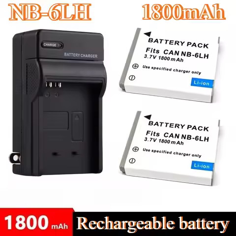NB6L NB-6L 1800mAh Battery NB-6LH NB6LH NB 6L 6LH 3.7V Rechargeable Battery for Canon IXUS 105 210 9