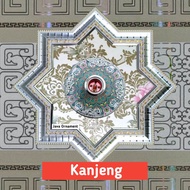 JAVA ORNAMENT - Size 40X40 Dudukan Lampu Plafon / Ornamen Plafon PVC Mewah