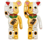 🐻 Be@rbrick 1000% 金銀電鍍招財貓 🐻