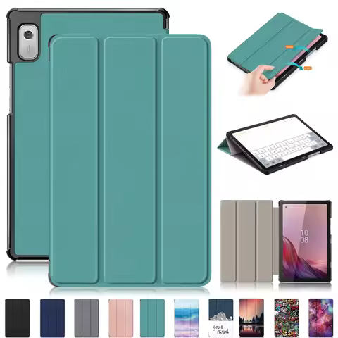 Coque For Lenovo Tab M9 Case 9" Tri-Fold Leather Magnetic Stand Tablet Funda For Lenovo M9 Lenovo Ta