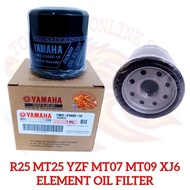 YAMAHA R25 R250 MT25 MT-25 XJ6 MT07 MT09 R1 R6 YZF OIL FILTER CLEANER ELEMENT PENAPIS MINYAK HITAM 4