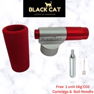 Black Cat Bike Mini Co2 Inflator Portable Bicycle Tire Co2 Inflator Pump Head Cycling Pump Valve Hea