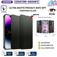 Ultra 28° Matte Privacy Tempered Glass HONOR X9D400SmartX7D400400Lite200 LiteX7CX8B Anti-Spy Screen 