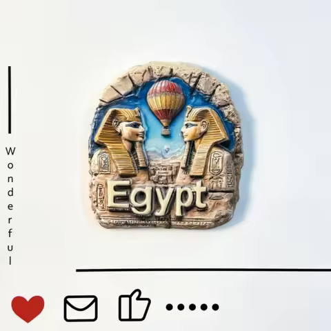 Mysterious Egypt, Creative refrigerator stickers, Sphinx, Historical features, Hot air balloons, Mag
