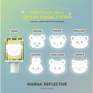 DREAM ANIMAL LIGHTSTICK DECO STICKER REFLECTIVE HOLOGRAM (nct 7dream neobong initial name REFLECTIVE