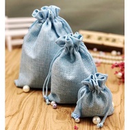 Cloth Drawstring Bag (Blue Version) 10pcs Jewellery Pouch