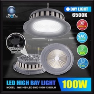 IWACHI โคมไฮเบย์ LED 100W แสงเดย์ไลท์ 13,500LM HIGH BAY โคมไฮเบย์ โคมไฟโรงงาน โคมเพดาน โคมห้อย ไฮเบย์ IWC-HIB-LED-SMD-100W
