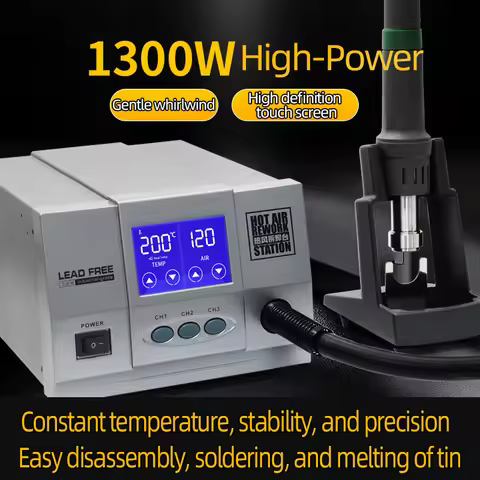NEW 861X 1300W Ultra-High-Power Lead-free Adjustable Hot Air Gun Rework Station Soldering 1300W 220V