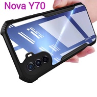 Nova Y70 Shockproof Case Color Edge Back Clear Huawei Y70/Nova Y70 Plus 4G
