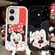N107 Mickey Mouse Silicone Black White Casing for OPPO Reno 13F 11F 10 8T 11 Pro 5G Case