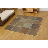 【Direct from Japan】Ikehiko Ichigo Flower Carpet Made in Japan "F)FUBUKI" Brown, Edoma, 2 Tatami Mat 