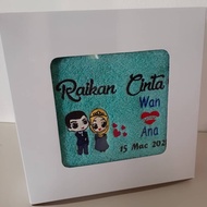 Tuala Sulam Eksklusif Hantaran Tunang/wedding/Anniversary/ Hadiah/ Birthday+ FREE Box