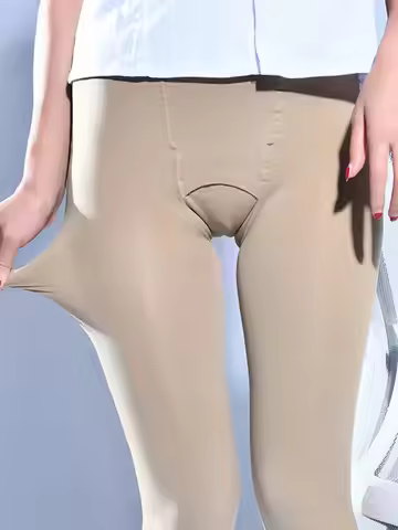 Men's Transverse Open Leggings 120D Double Plus Crotch Pencil Pants Spring Autumn Fitness Legging Tr