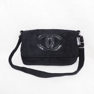 CHANEL 黑色毛巾袋
