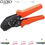 CUCKO Crimping Pliers, Orange Alloy Steel Wire Strippers, Durable Wiring Tools Cable