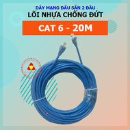Dây mạng CAT 6 bấm sẵn 2 đầu 2m / 5m / 10m / 15m / 20m / 25m (Dây internet lõi nhựa chống đứt)
