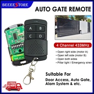 4CH 433Mhz Remote Control Auto Gate Door Wireless Premium Remote Control DIP Switch Code Auto Gate Controller