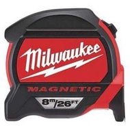 瘋狂買 美國Milwaukee 米沃奇 加強型高規雙面捲尺附磁 8M 48-22-7225 尺頭附磁 雙面打印 特價