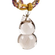 【正佳珠寶】金髮晶 頂級極淨 福祿葫蘆 65.8g 金髮晶把件