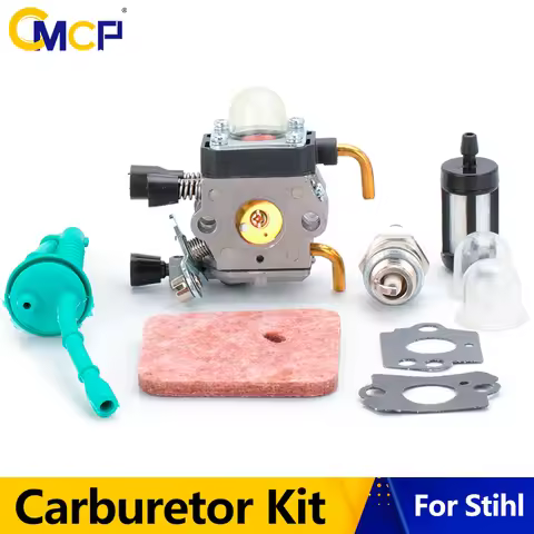 CMCP Carburetor Kit with Air Filter Line Gasket Carb for Stihl FS55 FS55R FS55RC KM55 HL45KM55R FS38