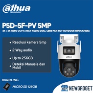 DAHUA P5D-5F-PV 5MP 3K + 3K HERO CCTV 2 WAY AUDIO DUAL-LENS PAN TILT OUTDOOR WIFI CAMERA FREE MICRO 