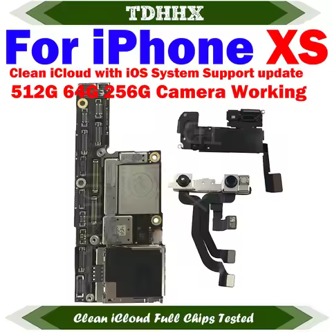 Full Chips Main Logic board for iPhone XS 64g 256g Authentic Motherboard With Face ID Mainboard Plat