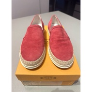 Tod's Red Flat Loafers|Shoe Size 36 Shoe