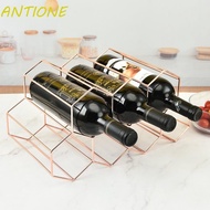 ANTIONE Wine Rack Modern 1Pcs Barware Shelves Space Saver Honeycomb Hexagon Wine Bottle Storage