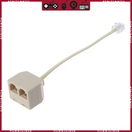 STA 1 Male RJ11 Plug to 2 Female Jack Adapter for Telephone Wire Cat3 6P4C Connector