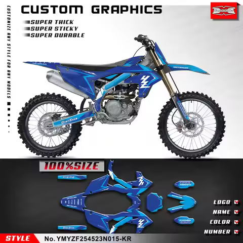 KUNGFU GRAPHICS Racing Graphic Adhesive Sticker for YAMAHA YZ450F YZ250F YZ450FX YZ250FX 23 24 25 26