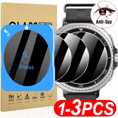 HD Privacy Tempered Glass for Samsung Galaxy Watch 8 40/44mm Classic 46mm Ultra-2025 Easy to install