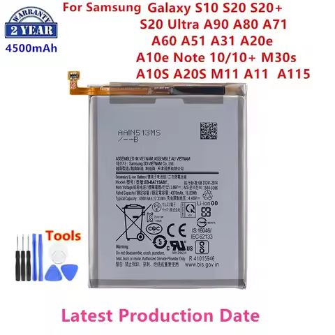 Brand New Battery For Samsung Galaxy S10 S20 S20+ S20 Ultra A90 A80 A71 A60 A51 A31 A20e A10e Note 1