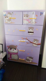 (Ráp sẵn) Tủ nhựa DeliMax 5 tầng ngăn kéo thích thước lớn (cao138cm ngang90cm sâu48cm) -nội thất Khả