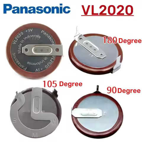 1Pcs Original Panasonic VL2020 2020 rechargeable battery battery With Legs 90 degrees 105 degrees 18