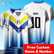 【Free Custom Name &amp; Number】2024 baju jersey shirt 【PENANG】 State Special Edition in Malaysia ultra-fine fiber free customization jersey
