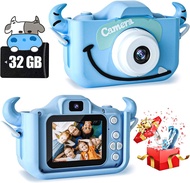 กล้องสำหรับเด็กดิจิตอล JDM 1080P กล้องแคมคอร์เดอร์เอชดีของเล่นน่ารักแมวสุนัขยูนิคอร์นของเล่นกล้องเด็