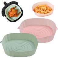 Silicone Air Fryers Oven Baking Tray Pizza Fried Chicken Airfryer Silicone Basket Reusable Airfryer Pan Liner Accessories