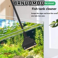 BRNUOMOU Aquarium Cleaning Tool, 33/53/73CM Stainless Steel Glass Algae Scraper,  Dual-Use Algae Rem