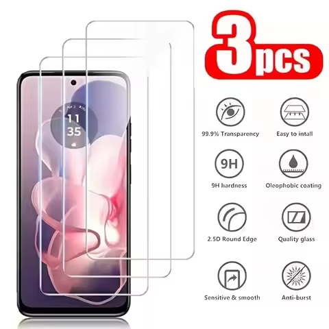 3Pcs Tempered Glass For Motorola Moto G34 G35 G35 G45 G53 G53J G53Y G55 G62 G73 G75 G84 G85 5G Scree