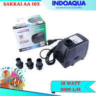 INDOAQUA - Pompa Aquarium Celup Water Pump Kolam Mini 2000 L/H Sakai Pro AA 103