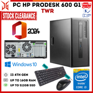 HP ProDesk 600 G1 (TWR) - Dual-Core Intel i5/i3 Processor Up to 16GB RAM 512GB SSD Windows 10 PRO