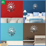 canaan|  Sun Flower Shape DIY Modern Mirror Wall Sticker Decal Home Bedroom Decorations