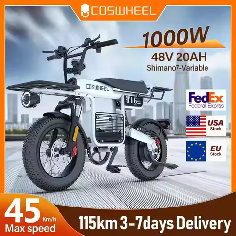 Coswheel T16 adult E-bike 1000W 48V20Ah battery commute Electric Bike,16-inch Fat Tire E-Mountain bi