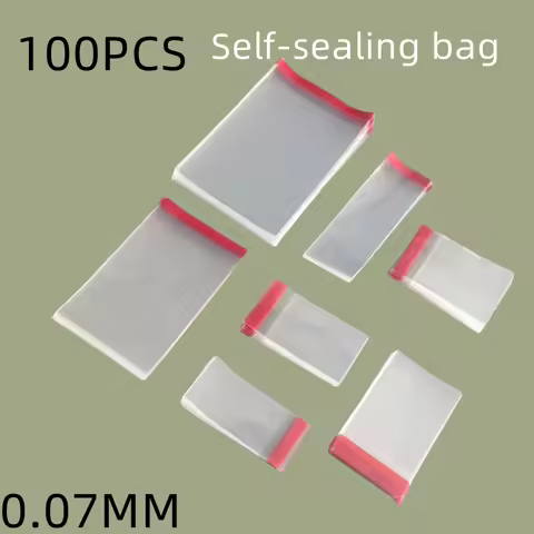 100Pcs Thickened Self Sealing Transparent Plastic Bag OPP Self-adhesive Packaging, Jewelry, Candy, C