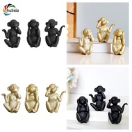 chulisia 3x Resin Monkey Figurine Nordic Monkey Statue for Bedroom Hotel Decoration