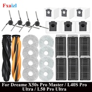 For Dreame X50 Ultra /X50 Master/L50 Pro Ultra/L40S Pro Ultra Main Side Brushes Filters Dust Bags Mo