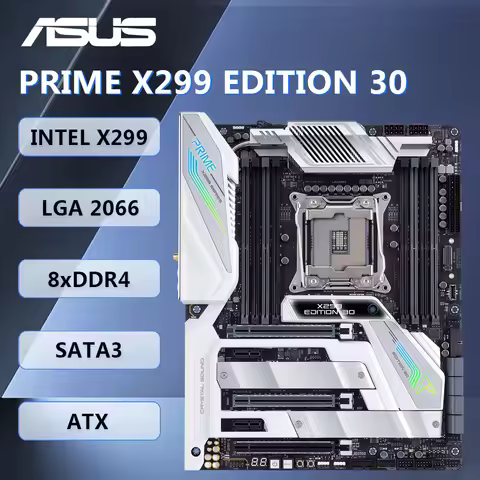 ASUS Prime X299 Edition 30 Motherboard ATX Intel X299 LGA2066 DDR4 SATA3 M.2 DP SPDIF WIFI for Intel